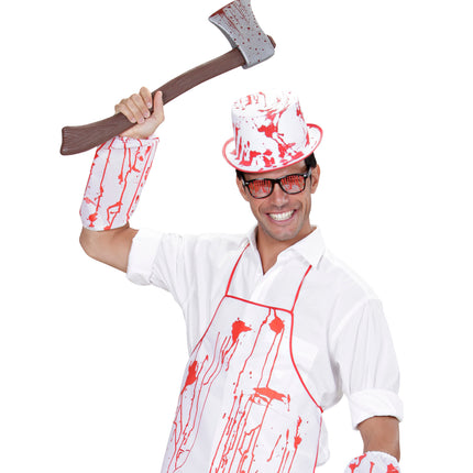 Widmann SRL Nep houten  bijl met bloedspetters