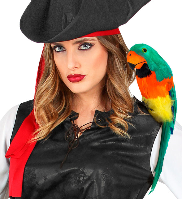 Widmann SRL Nep papegaai groen piraat
