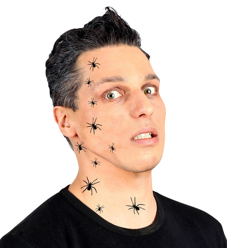 Widmann SRL Nep plak tattoo spinnen 32 stuks