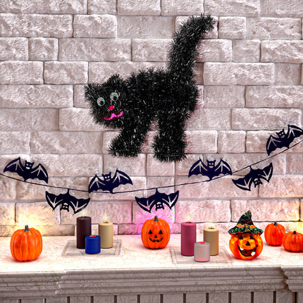 Widmann SRL Nep zwarte kat decoratie