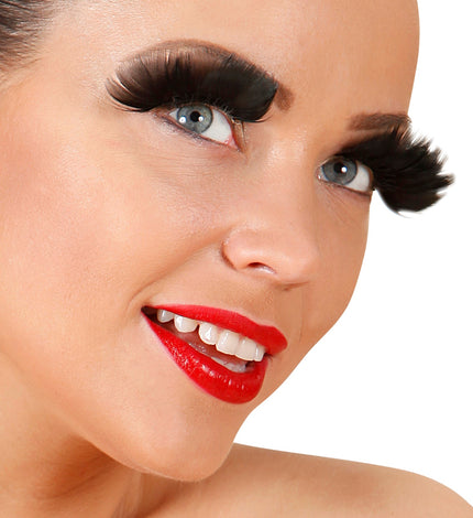 Widmann SRL Nepoogwimpers met zwarte veren