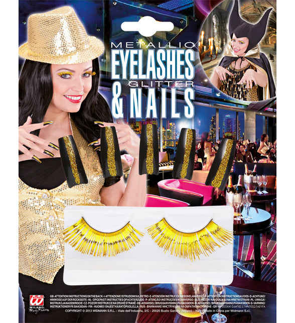 Widmann SRL Nepwimpers goud met nepnagels
