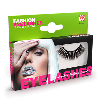 Widmann SRL Nepwimpers lang zwart/ zilver Nicole