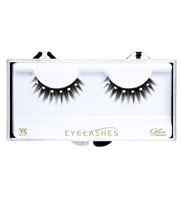 Widmann SRL Nepwimpers zwart puntig met strass