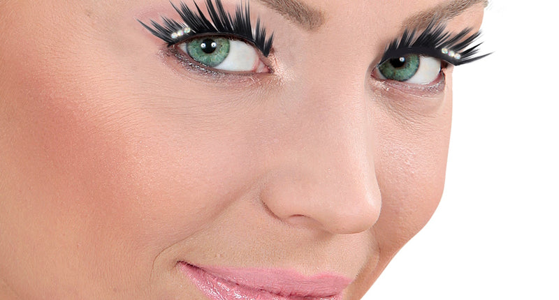 Widmann SRL Nepwimpers zwart puntig met strass