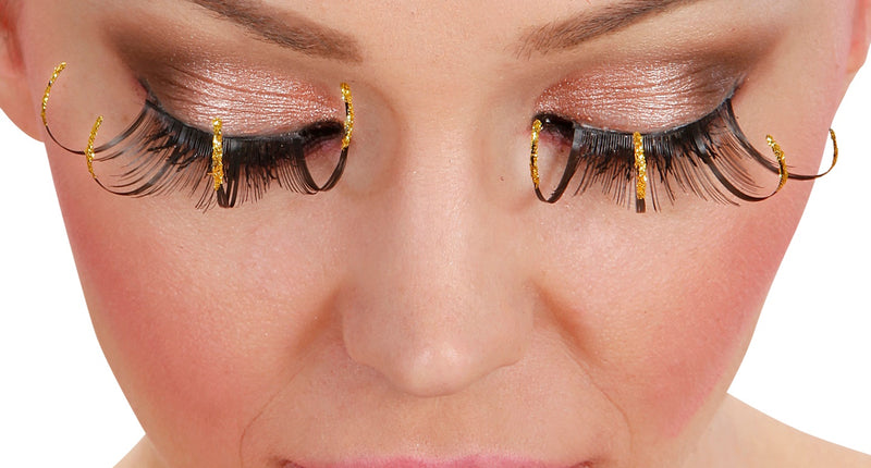 Widmann SRL Nepwimpers zwarte lang gouden punten