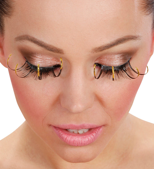 Widmann SRL Nepwimpers zwarte lang gouden punten