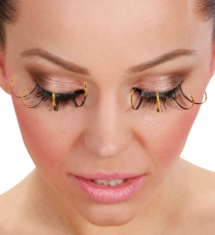 Widmann SRL Nepwimpers zwarte lang gouden punten