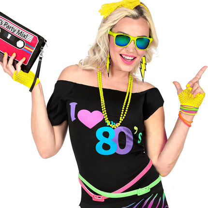 Widmann SRL Net handschoenen neon geel