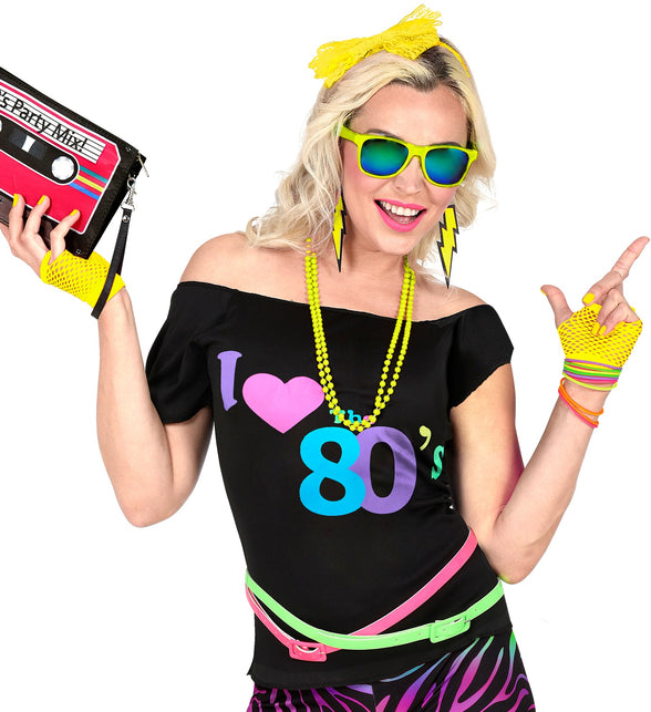 Widmann SRL Net handschoenen neon geel