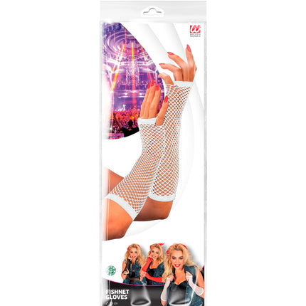 Widmann SRL Net handschoenen wit lang