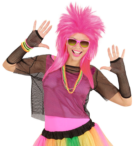 Widmann SRL Net handschoenen zwart lang