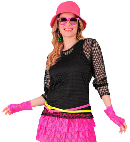 Widmann SRL Net shirt lang zwart