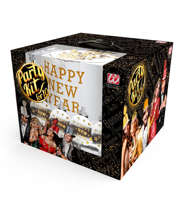 Widmann SRL Nieuw jaar versierset zilver Happy New Year