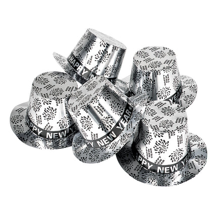 Widmann SRL Nieuwjaar hoed zilver Happy New Year