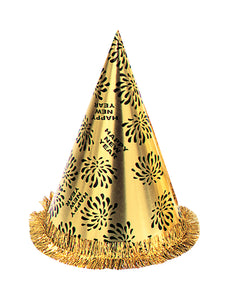 Widmann SRL Nieuwjaar punthoed goud Happy New Year