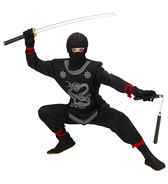 Widmann SRL Ninja pak kinderen Kesio zwart