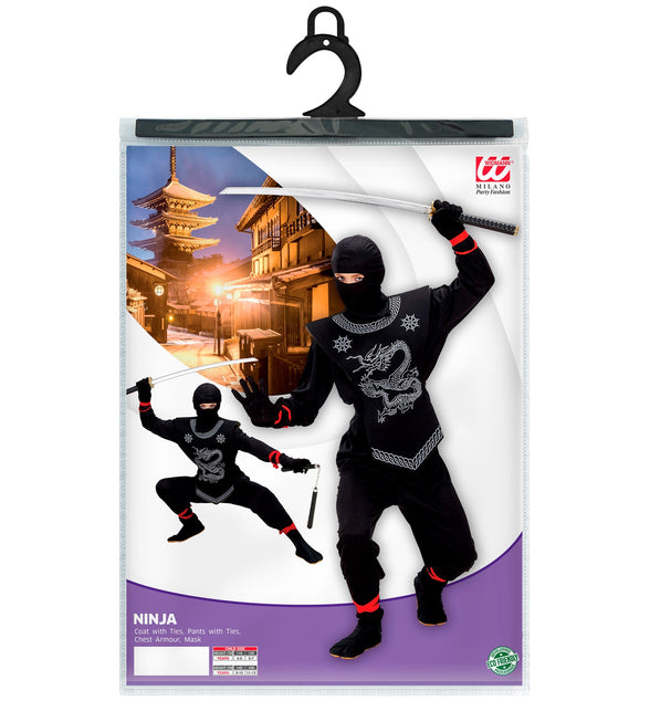Widmann SRL Ninja pak kinderen Kesio zwart