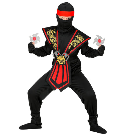 Widmann SRL Ninja pak kinderen Kombat rood