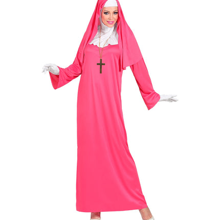 Widmann SRL Nonnen kostuum roze dames