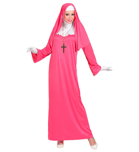 Widmann SRL Nonnen kostuum roze dames