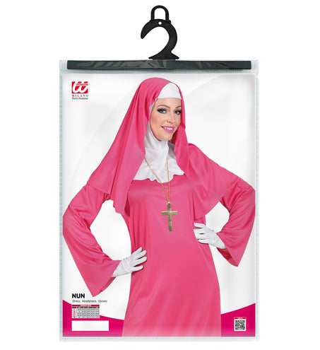 Widmann SRL Nonnen kostuum roze dames