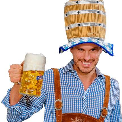 Widmann SRL Oktoberfest hoed biervat blau weiss