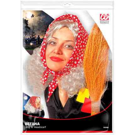 Widmann SRL Oma pruik met bandana