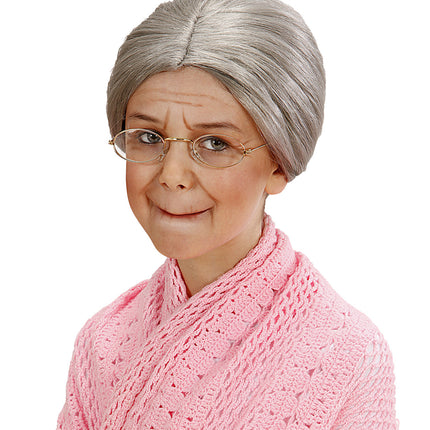 Widmann SRL Oma pruik voor kinderen