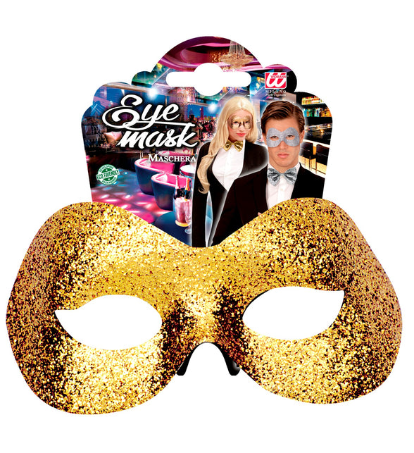 Widmann SRL Oogmasker goud met glitters