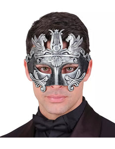 Widmann SRL Oogmasker grieks/romeins zilver Lara