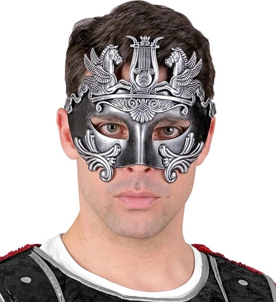 Widmann SRL Oogmasker grieks/romeins zilver Lara