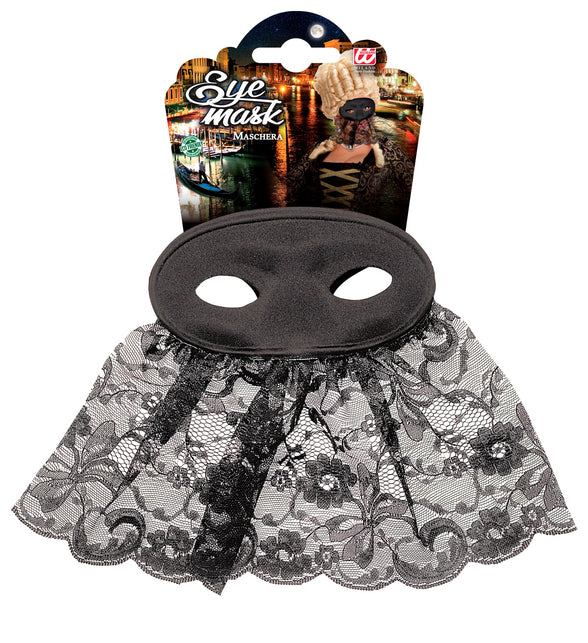 Widmann SRL Oogmasker met kanten sluier zwart