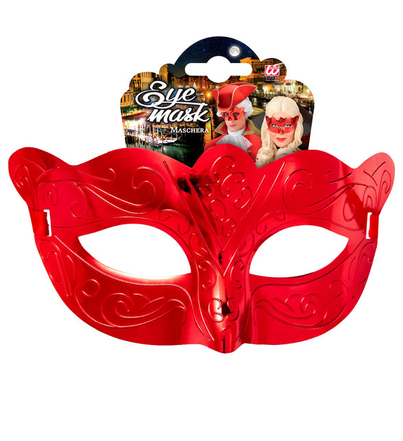 Widmann SRL Oogmasker metallic rood