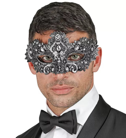 Widmann SRL Oogmasker theater zilver Jesse