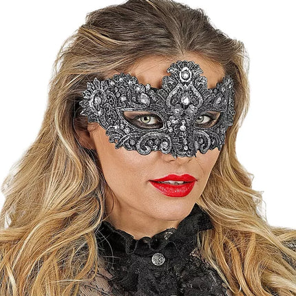 Widmann SRL Oogmasker theater zilver Jesse