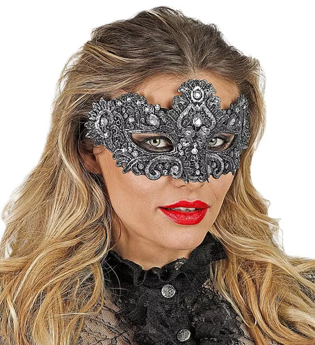 Widmann SRL Oogmasker theater zilver Jesse