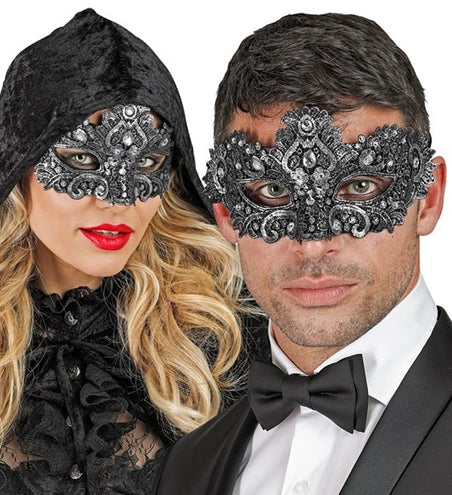 Widmann SRL Oogmasker theater zilver Jesse