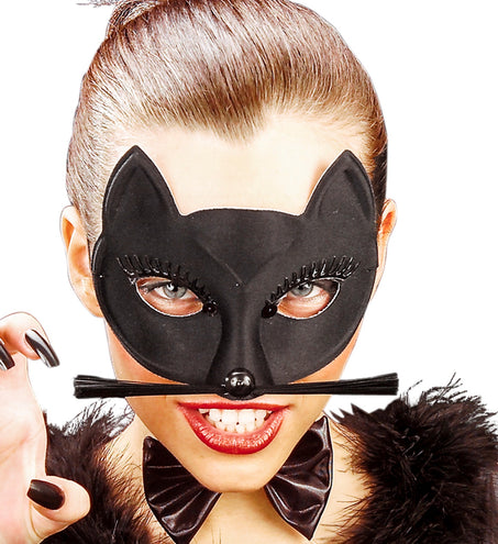 Widmann SRL Oogmasker zwarte kat krabbie