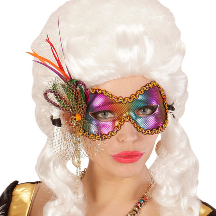 Widmann SRL Oogmaskers in regenboog kleuren