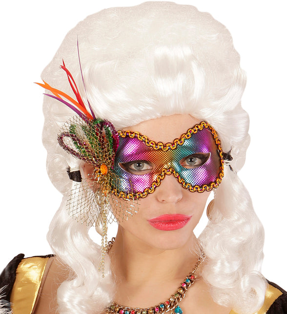 Widmann SRL Oogmaskers in regenboog kleuren