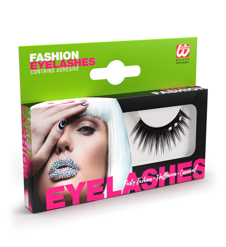 Widmann SRL Oogwimpers Zwart Met Strass Steentjes