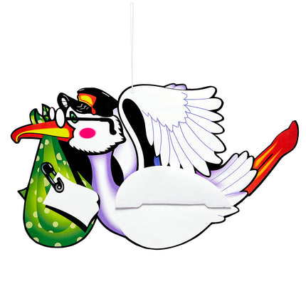 Widmann SRL Ooievaaar decoratie van papier.