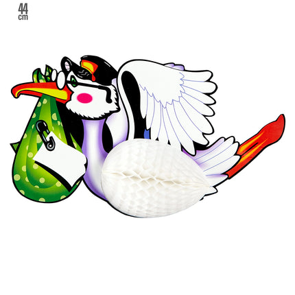 Widmann SRL Ooievaaar decoratie van papier.