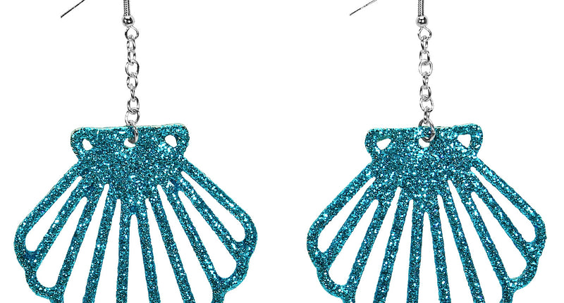 Widmann SRL Oorbellen glitter zeemeermin