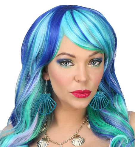 Widmann SRL Oorbellen glitter zeemeermin