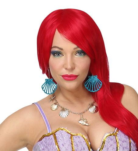 Widmann SRL Oorbellen glitter zeemeermin