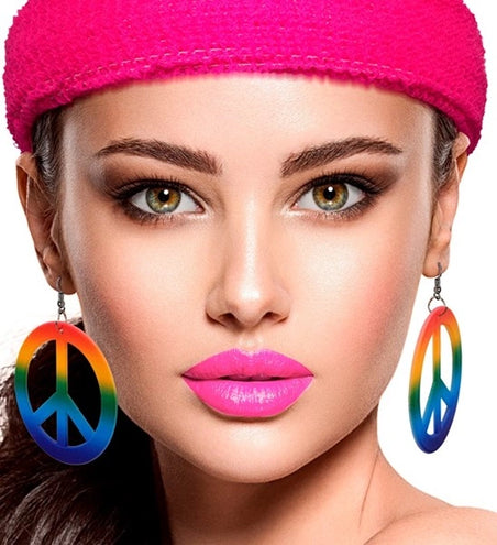 Widmann SRL Oorbellen hippie regenboog Evi