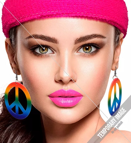 Widmann SRL Oorbellen hippie regenboog Evi