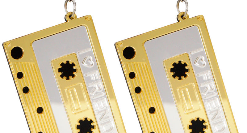 Widmann SRL Oorbellen jaren 80 cassetteband